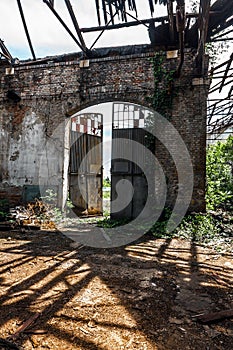 Abandoned industrial interior