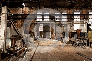 Abandoned industrial interior