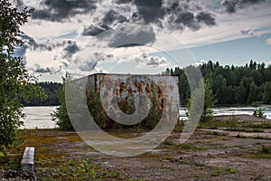 Abandoned industrial object in the Leningrad region, Russia.