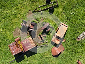 Abandoned junkyard from above