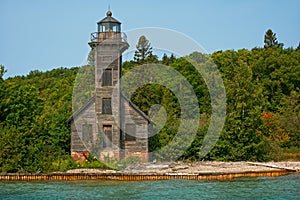 Abandoned lighthouse on Lake Superior photo