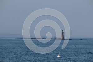 Abandoned lighthouse off the coast of Portland Maine