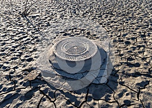 Abandoned Manhole at the Bed of a Lake