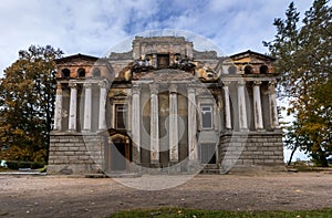 Abandoned manor, the ruins of the palace of the old merchant.