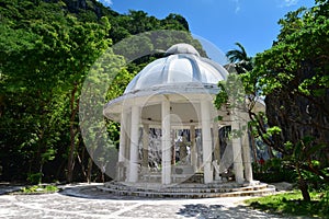 Abandoned Matinloc Shrine at the western coast of Matinloc Island at Palawan in Philippines