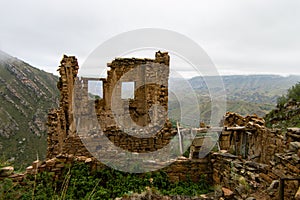 Abandoned medieval town Gamsutl in Dagestan