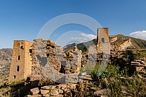 Abandoned medieval town Goor in Dagestan