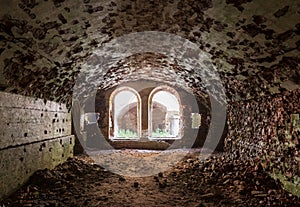 Abandoned Military Tarakaniv Fort basements other names - Dubno Fort, New Dubna Fortress - a defensive structure, an