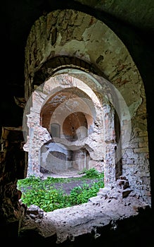 Abandoned Military Tarakaniv Fort basements other names - Dubno Fort, New Dubna Fortress - a defensive structure, an