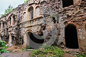 Abandoned Military Tarakaniv Fort - a defensive structure  an architectural