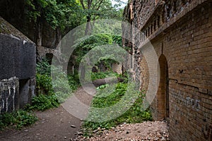 Abandoned Military Tarakaniv Fort Dubno Fort, New Dubno Fortress - a defensive structure of 19th century in Tarakaniv, Ukraine