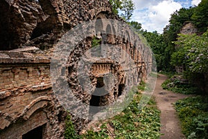 Abandoned Military Tarakaniv Fort Dubno Fort, New Dubno Fortress - a defensive structure of 19th century in Tarakaniv, Ukraine