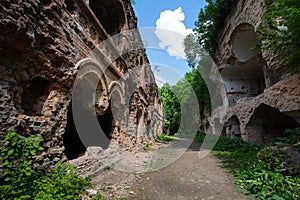 Abandoned Military Tarakaniv Fort Dubno Fort, New Dubno Fortress - a defensive structure of 19th century in Tarakaniv,  Ukraine