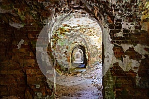 Abandoned Military Tarakaniv Fort Dubno Fort, New Dubno Fortress - a defensive structure of 19th century in Tarakaniv,  Ukraine