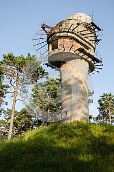 Abandoned military tower in Ventspils municipality, Latvia