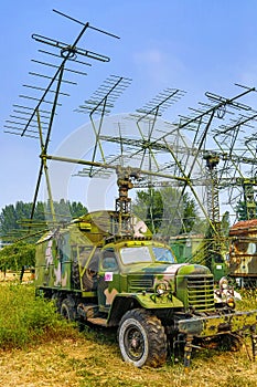 Abandoned military trucks at the China Military Aviation Museum