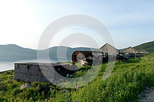 An abandoned military unit on Askold Island in Peter the Great Bay. Primorsky Krai