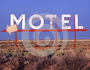 Abandoned motel sign