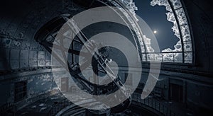 Abandoned Observatory at Night