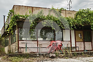 Abandoned obsolete village pub