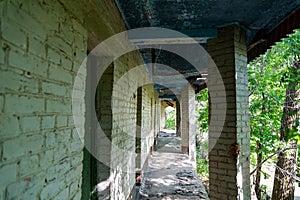 Abandoned old buildings of recreation centers