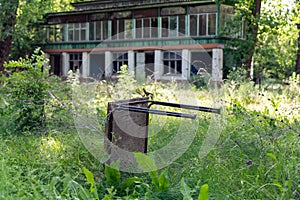 Abandoned old buildings of recreation centers