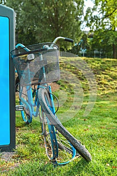 Abandoned old and damaged bicycle in Halmstad, Sweden