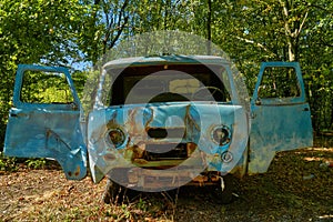 Abandoned old deterioration car