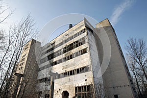 The abandoned old factory building outside. Kedainiai