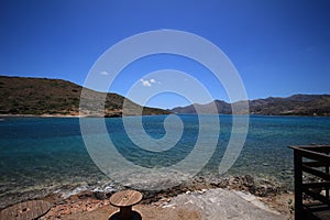 Abandoned old fortress and former leper colony, island Spinalonga, Crete, Greece