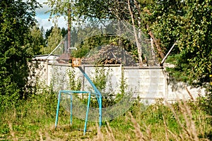 Abandoned old sports court