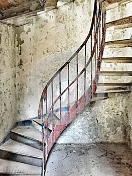 abandoned old stair