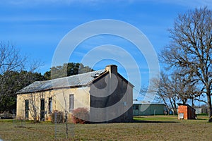Abandoned Old Texas Farmhouse In Hill Country