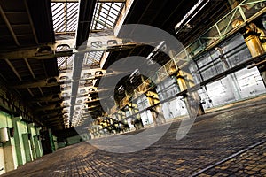 Abandoned old vehicle repair station, interior