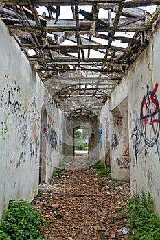 An abandoned old villa at Pallini, Greece