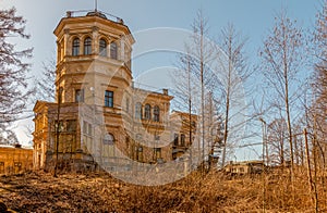 The abandoned Palace of the Grand Prince Mikhail Nikolaevich Romanov. Manor Mikhailovka