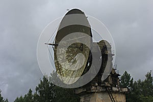 Abandoned parabolic radio telescope