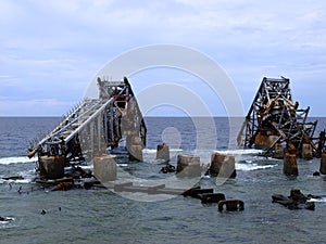 Abandoned phosphate loading station in Nauru- 3rd smallest country in the world, South Pacific