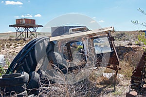 Abandoned Pile and Water Tank