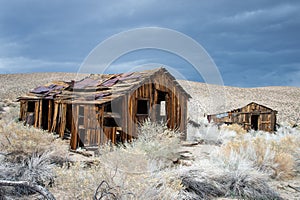 Abandoned pioneer cabin in Western United States high desert