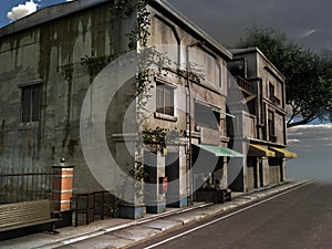 Abandoned post office building