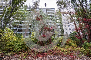 Abandoned Pripyat city in Chernobyl Exclusion Zone