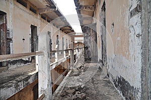 Abandoned prison in the former Ussher Fort in Accra, Ghana