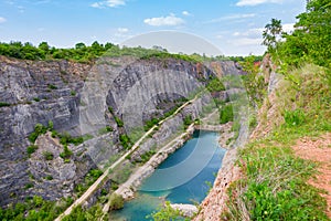 Abandoned Quarry called Big America (Velka Amerika) near Prague, Czech Republic