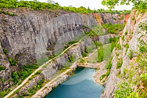 Abandoned Quarry called Big America (Velka Amerika) near Prague, Czech Republic