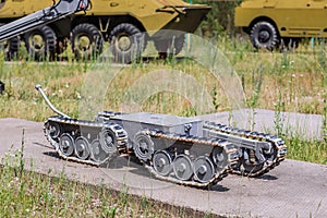 Abandoned radioactive military armored vehicles that participated in the liquidation of the accident in Chernobyl