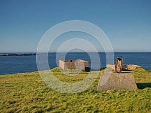 The abandoned RAF Skaw on the island of Unst in Shetland, Scotland, UK.