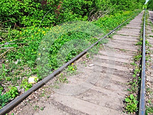 Abandoned  railroad tracks