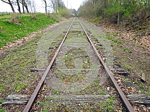 Abandoned railroad tracks to infinity