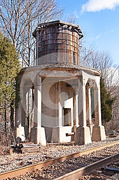 Abandoned Railroad Water Tower